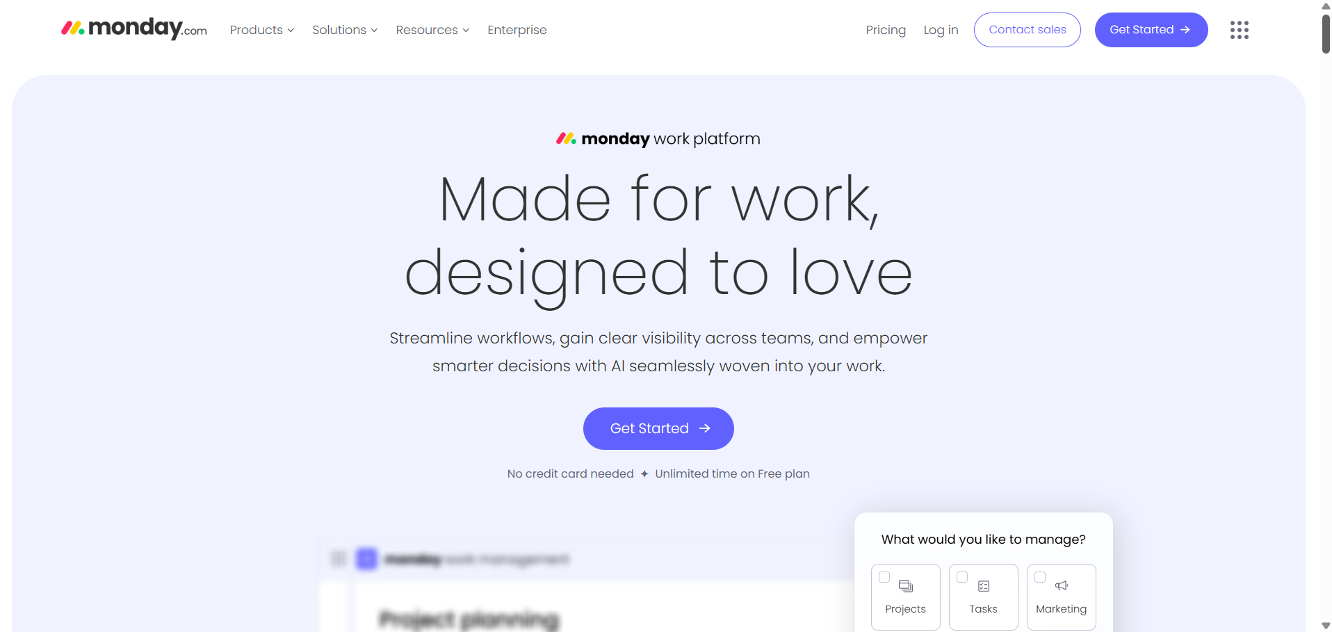 Monday.com – Workflow Automation Free Trial Page