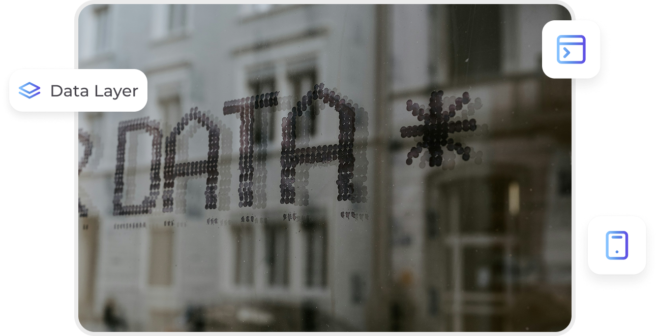 Illustration showing fragmented and inconsistent marketing data